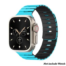 Magnetic Silicone Band for Apple Watch Ultra 3/2 49mm 46 45 44mm 42mm Adjustable Sport Strap for Iwatch Series 11 10 9 8 7 SE3