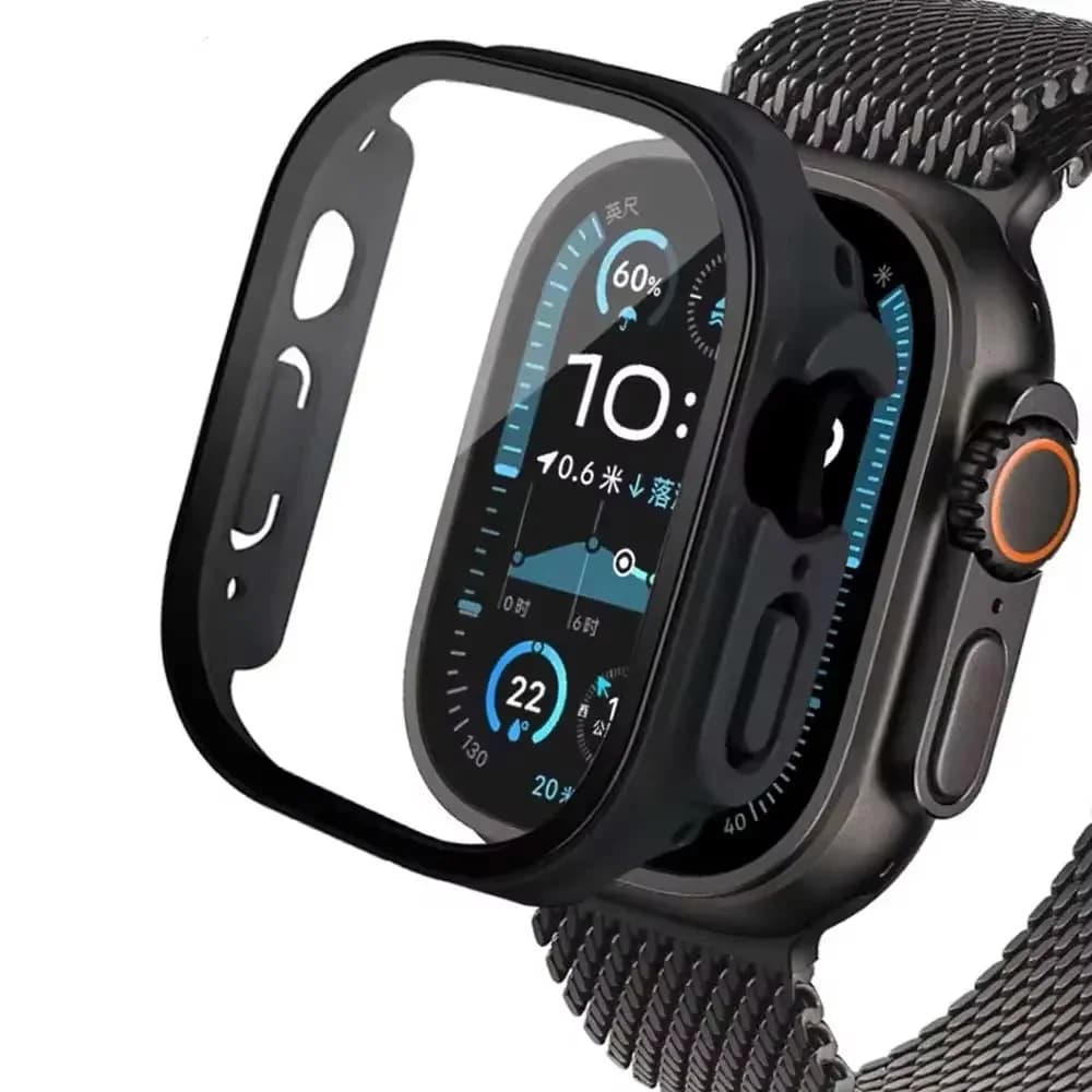 Glass+case For Apple Watch Ultra 2 3 49mm smartwatch PC Bumper+Screen Protector Tempered Cover iwatch series band Accessories