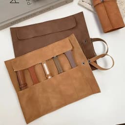 2026 Watch Band Roll Organizer with 5 Slots,Storage Box,Easy Carry On Watchlover Storage,Full Grain Leather,Handmade Travel Case