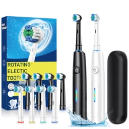 Rotating Electric Toothbrush, 5 Cleaning Modes Timer Clean Teeth Whitening, USB Rechargeable Toothbrush with Replaced Heads