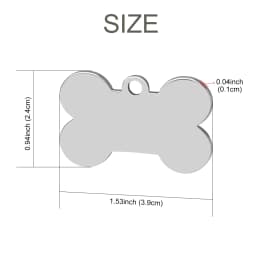 Personalized ESA Dog Tag Stainless Steel Custom Emotional Support Animal Pet ID Tags Bone Pet Tag Pendants