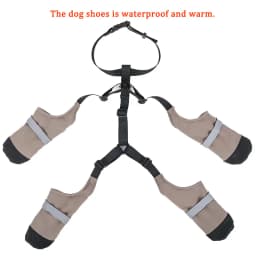 Anti-Dirty Dog Shoes Warm Back Strap Anti-Detachment Non-Slip Outdoor Activities Waterproof Rain Snow Pet Boots Pet Supplies