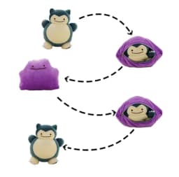 20cm Pokemon Anime Dolls Reversible Pillow Cushion Ditto Transform Snorlax Plush Toys Pillow Doll For Kids Gift