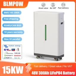 LiFePO4 48V 300AH 100AH 600AH Battery Pack 51.2V 15KW Lithium Solar Battery 10000+ Cycle With 16S 200A BMS For Inverter EU Stock