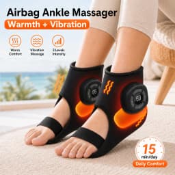 Wireless Air Pressure Foot Ankle Massager Electric Heating Vibration Massage Wrist Brace Airbag Compression Foot Muscle Relax