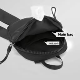 Men Waterproof Sling Chest Pack Fashion Small Black Crossbody Shoulder Zipper Bag Travel Workout Handbag Messanger Bag for Men