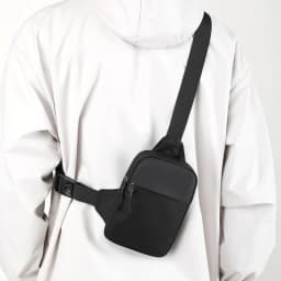 Men Waterproof Sling Chest Pack Fashion Small Black Crossbody Shoulder Zipper Bag Travel Workout Handbag Messanger Bag for Men