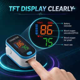 Finger Pulse Oximeter for Sports Oxygen Level And Pulse Rate Device with OLED Screen Blood Oxygen Saturation Monitor Heart Rate