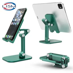 Three Sections Foldable Desk Mobile Phone Holder For iPhone iPad Tablet Flexible Table Desktop Adjustable Cell Smartphone Stand