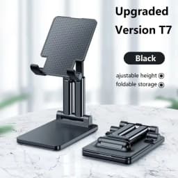 Three Sections Foldable Desk Mobile Phone Holder For iPhone iPad Tablet Flexible Table Desktop Adjustable Cell Smartphone Stand