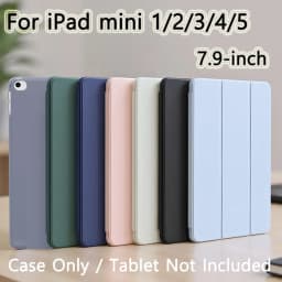 For Apple iPad Mini 1 2 3 4 5 1st 2nd 3rd 4th 5th Gen, Magnetic Flip Smart Cover for iPad Mini 1/2/3/4/5 7.9-inch Soft TPU Case