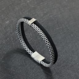 Noter New Fashion Mens Paracord Bracelet Stainless Steel Magent Buckle Wrap Braslet Gifts For Boyfriend Fabric Nautical Braclet