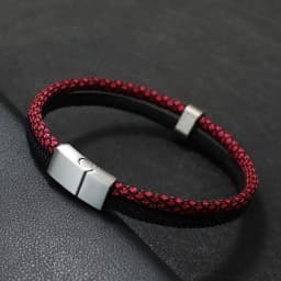 Noter New Fashion Mens Paracord Bracelet Stainless Steel Magent Buckle Wrap Braslet Gifts For Boyfriend Fabric Nautical Braclet