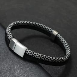 Noter New Fashion Mens Paracord Bracelet Stainless Steel Magent Buckle Wrap Braslet Gifts For Boyfriend Fabric Nautical Braclet