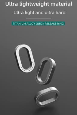3 Size MINI TC4 Titanium Alloy Keychain Buckle Key Ring Car Accessor Waist Hanging Chain Ring Buckles Opener EDC Outdoor Tool