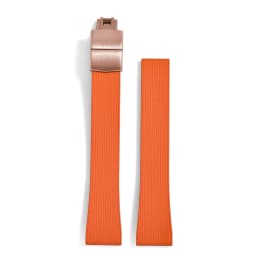 Original Stripess CTS FKM Rubber Watch Strap 20mm For D-elug FKM CTS Watchband Quick Release Silver Butterfly Buckle Cut To Size