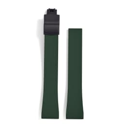 Original Stripess CTS FKM Rubber Watch Strap 20mm For D-elug FKM CTS Watchband Quick Release Silver Butterfly Buckle Cut To Size