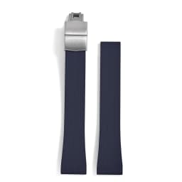 Original Stripess CTS FKM Rubber Watch Strap 20mm For D-elug FKM CTS Watchband Quick Release Silver Butterfly Buckle Cut To Size