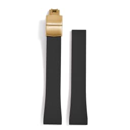 Original Stripess CTS FKM Rubber Watch Strap 20mm For D-elug FKM CTS Watchband Quick Release Silver Butterfly Buckle Cut To Size