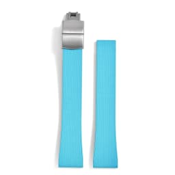 Original Stripess CTS FKM Rubber Watch Strap 20mm For D-elug FKM CTS Watchband Quick Release Silver Butterfly Buckle Cut To Size