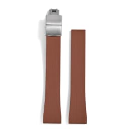Original Stripess CTS FKM Rubber Watch Strap 20mm For D-elug FKM CTS Watchband Quick Release Silver Butterfly Buckle Cut To Size