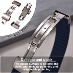 Original Stripess CTS FKM Rubber Watch Strap 20mm For D-elug FKM CTS Watchband Quick Release Silver Butterfly Buckle Cut To Size