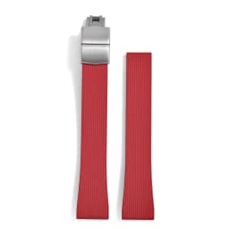 Original Stripess CTS FKM Rubber Watch Strap 20mm For D-elug FKM CTS Watchband Quick Release Silver Butterfly Buckle Cut To Size