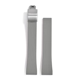 Original Stripess CTS FKM Rubber Watch Strap 20mm For D-elug FKM CTS Watchband Quick Release Silver Butterfly Buckle Cut To Size