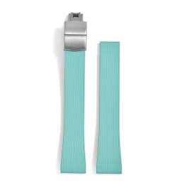 Original Stripess CTS FKM Rubber Watch Strap 20mm For D-elug FKM CTS Watchband Quick Release Silver Butterfly Buckle Cut To Size