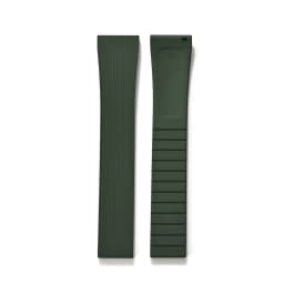Original Stripess CTS FKM Rubber Watch Strap 20mm For D-elug FKM CTS Watchband Quick Release Silver Butterfly Buckle Cut To Size