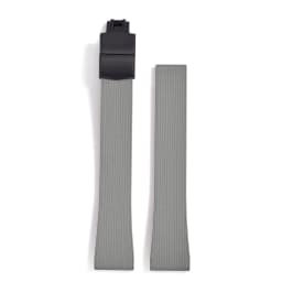 Original Stripess CTS FKM Rubber Watch Strap 20mm For D-elug FKM CTS Watchband Quick Release Silver Butterfly Buckle Cut To Size