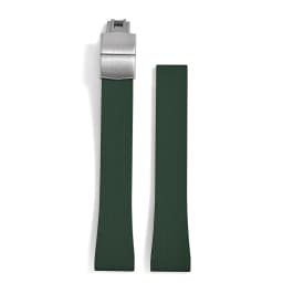 Original Stripess CTS FKM Rubber Watch Strap 20mm For D-elug FKM CTS Watchband Quick Release Silver Butterfly Buckle Cut To Size