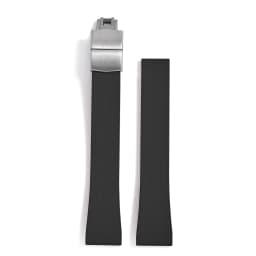 Original Stripess CTS FKM Rubber Watch Strap 20mm For D-elug FKM CTS Watchband Quick Release Silver Butterfly Buckle Cut To Size