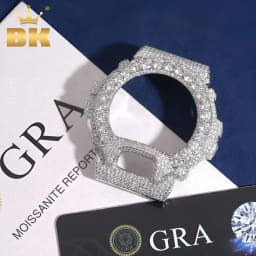 THE BLING KING Full Iced Out Moissanit Watch Case For DW6900 Cubic Zirconia Replacement Cover Hip Hop Luxury Mod Accessory