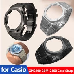 GM-2100 GBM2100 Stainless Steel Case Bezel metal Strap For Casio G-SHOCK GM2100 GBM-2100 Mod Kit Replacement Mod Refit Kit