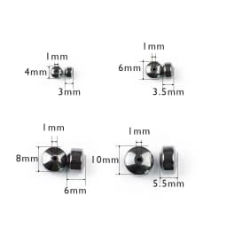 WLYeeS Geometry Cylinder Natural Black Hematite Beads Spacer Flat Round Loose Beads DIY Jewelry Bracelet Earring Pendant Making