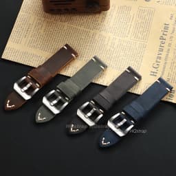 Vintage Crazy Horse Leather Watch Band Handmade Stitching Cowhide Strap for Panerai 18mm 20mm 22mm 24mm 26 Smartwatch Wristband