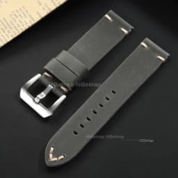 Vintage Crazy Horse Leather Watch Band Handmade Stitching Cowhide Strap for Panerai 18mm 20mm 22mm 24mm 26 Smartwatch Wristband