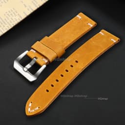 Vintage Crazy Horse Leather Watch Band Handmade Stitching Cowhide Strap for Panerai 18mm 20mm 22mm 24mm 26 Smartwatch Wristband