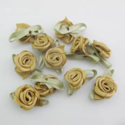 30 Colors For Choice 50Pcs Fashion Ribbon Rose Rosettes with Leaf Fabric Flowers Accessories DIY Crafts Sewing Supplies