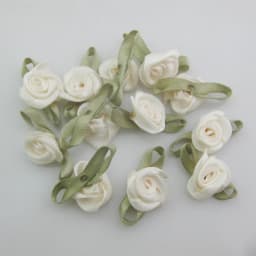 30 Colors For Choice 50Pcs Fashion Ribbon Rose Rosettes with Leaf Fabric Flowers Accessories DIY Crafts Sewing Supplies