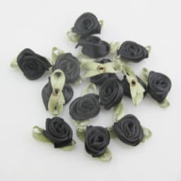 30 Colors For Choice 50Pcs Fashion Ribbon Rose Rosettes with Leaf Fabric Flowers Accessories DIY Crafts Sewing Supplies