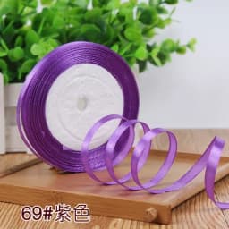 25Yards 6mm Silk Satin Ribbons for Crafts Bow Handmade Gift Wrap Partys Christmas Wedding Decorative Artificial Accessories
