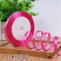 25Yards 6mm Silk Satin Ribbons for Crafts Bow Handmade Gift Wrap Partys Christmas Wedding Decorative Artificial Accessories