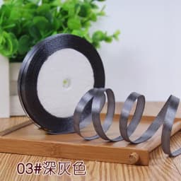 25Yards 6mm Silk Satin Ribbons for Crafts Bow Handmade Gift Wrap Partys Christmas Wedding Decorative Artificial Accessories