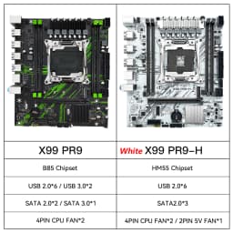 MACHINIST White X99 PR9-H Motherboard Combo Intel Xeon E5 2630 V4 LGA 2011-3 CPU DDR4 16GB RAM NVME M.2 Optional Kit Set