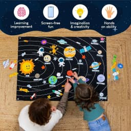 Montessori Toy Solar System Felt Story Busy Board Set for Toddlers Farm Early Learning Storytelling Interactive Play Travel Gift