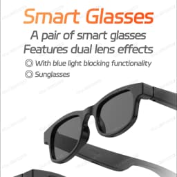 AI Smart Glasses Men Women Multifunction Touch Music Playback Remote Camera Control Voice Assistant BT Glasses Sunglasses HT30
