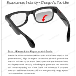 AI Smart Glasses Men Women Multifunction Touch Music Playback Remote Camera Control Voice Assistant BT Glasses Sunglasses HT30
