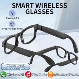 AI Smart Glasses Men Women Multifunction Touch Music Playback Remote Camera Control Voice Assistant BT Glasses Sunglasses HT30